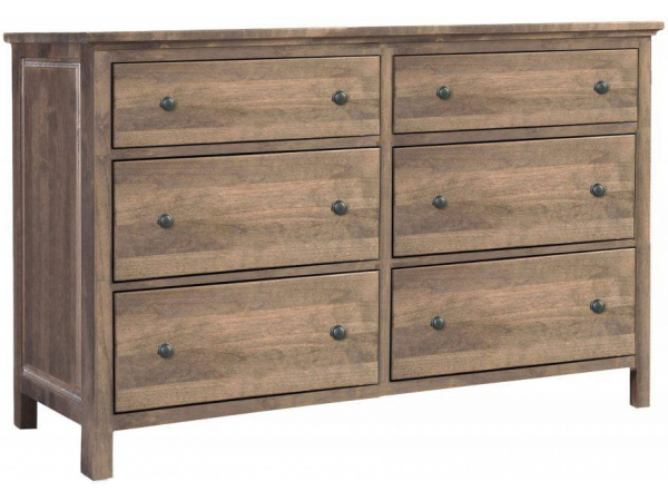 2-West 6 Drawer Double Dresser Dressers Amish