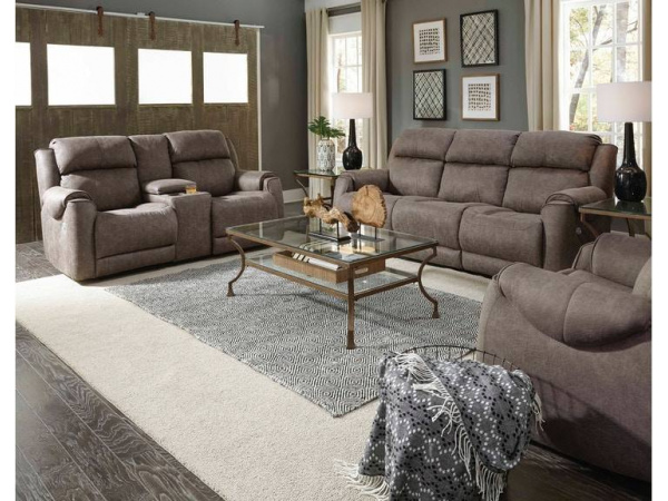 Safe Bet Reclining Sofa w/Console Loveseats Customizable 5
