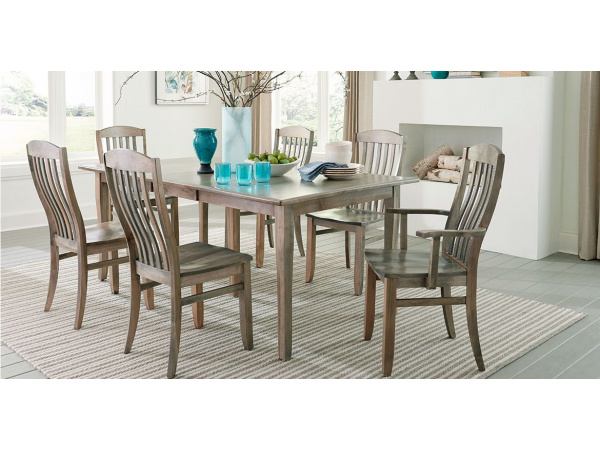 Palettes by Winesburg Dining Room Concave Shaped Table Top Dining Tables Amish 3