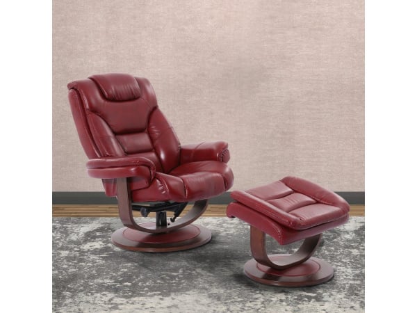 Reclining Swivel Chair and Ottoman Recliners Parker House
