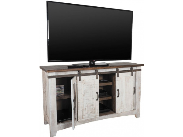 60″ TV Stand w/4 doors & Shelves inside Entertainment Stands International Furniture Direct 3