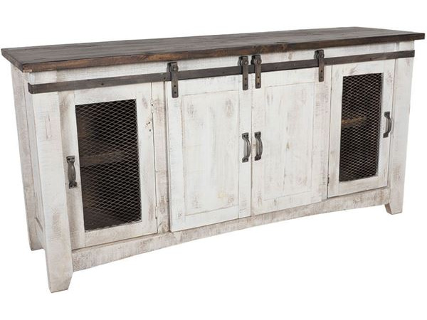 360 Pueblo White 70″ TV Stand Entertainment Stands International Furniture Direct