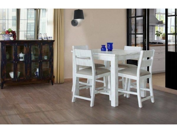 Pueblo White Ladderback Stool Chairs & Benches International Furniture Direct 3