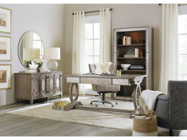 Rustic Glam Bookcase Office Storage Hooker Furniture 3