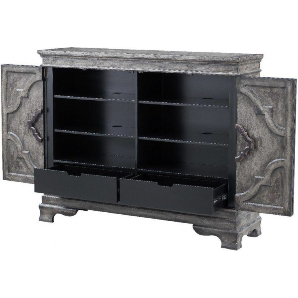 Coast to Coast Bi-Fold Door Media Credenza Entertainment Stands Coast To Coast Imports 6