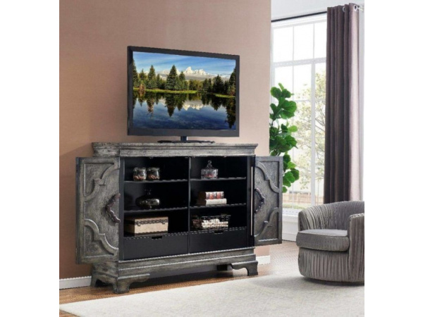 Coast to Coast Bi-Fold Door Media Credenza Entertainment Stands Coast To Coast Imports 3