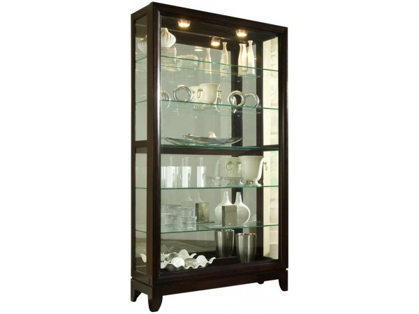 Sliding Door 5 Shelf Curio Cabinet Dining Storage Pulaski Furniture