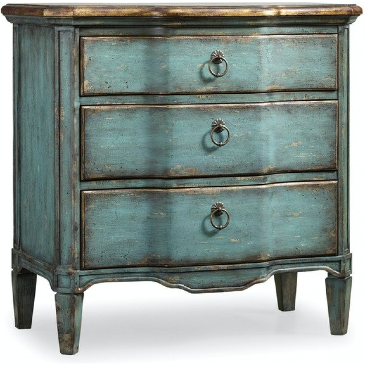 Three Drawer Turquoise Chest Chests Hooker Furniture 2