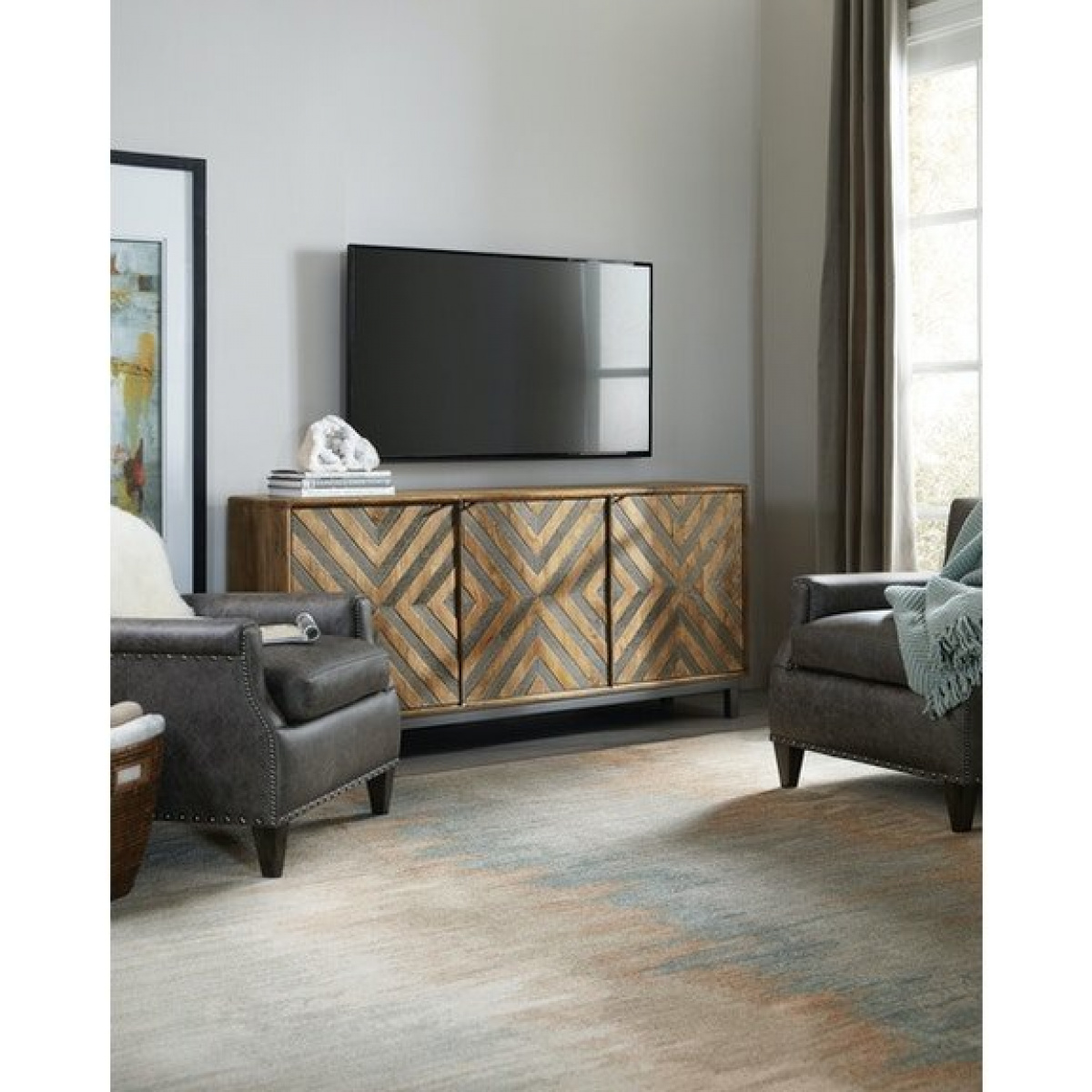 Serramonte 69in Entertainment/Accent Console Entertainment Stands Hooker Furniture 4
