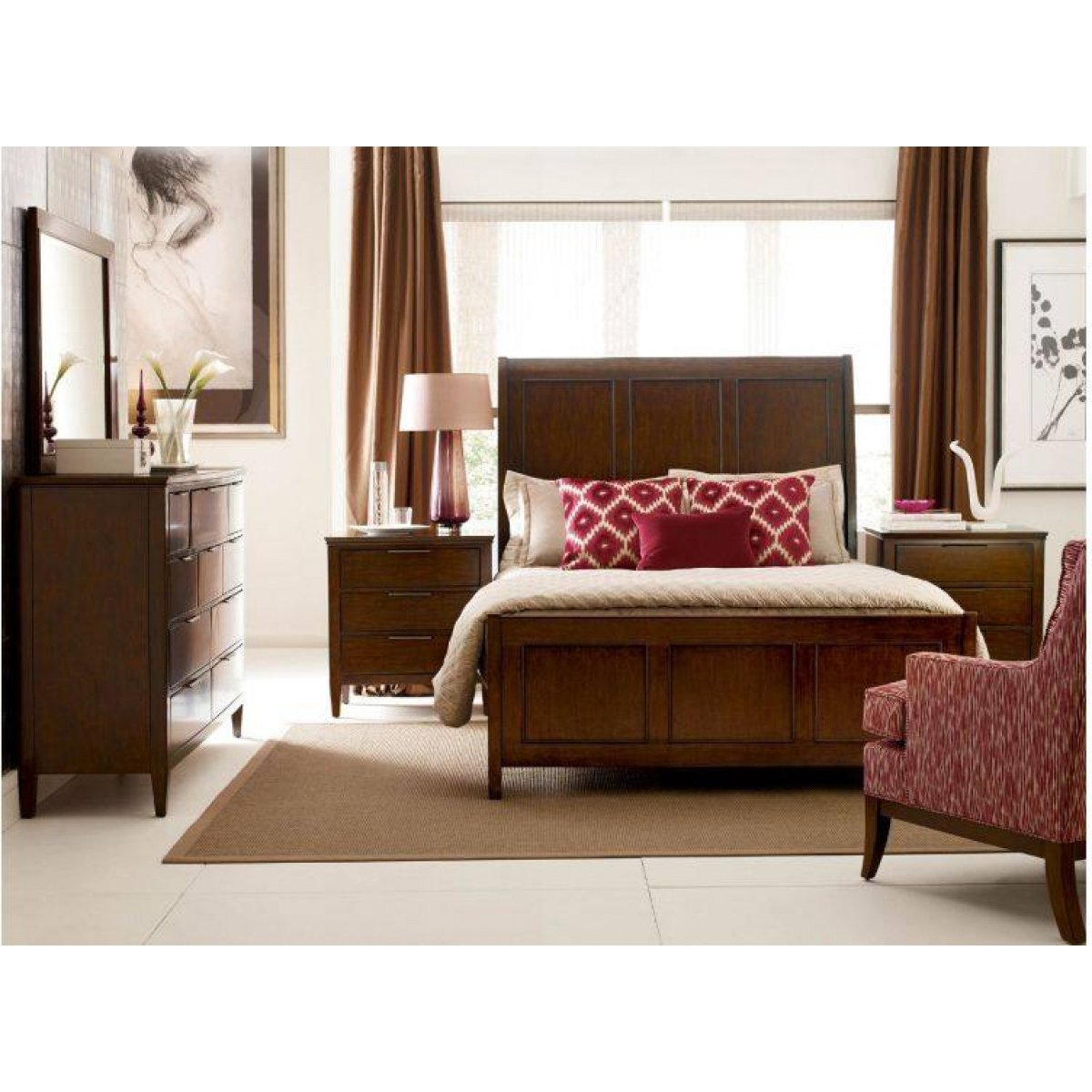 Elise Queen Caris Sleigh Bed Beds Kincaid Furniture 4
