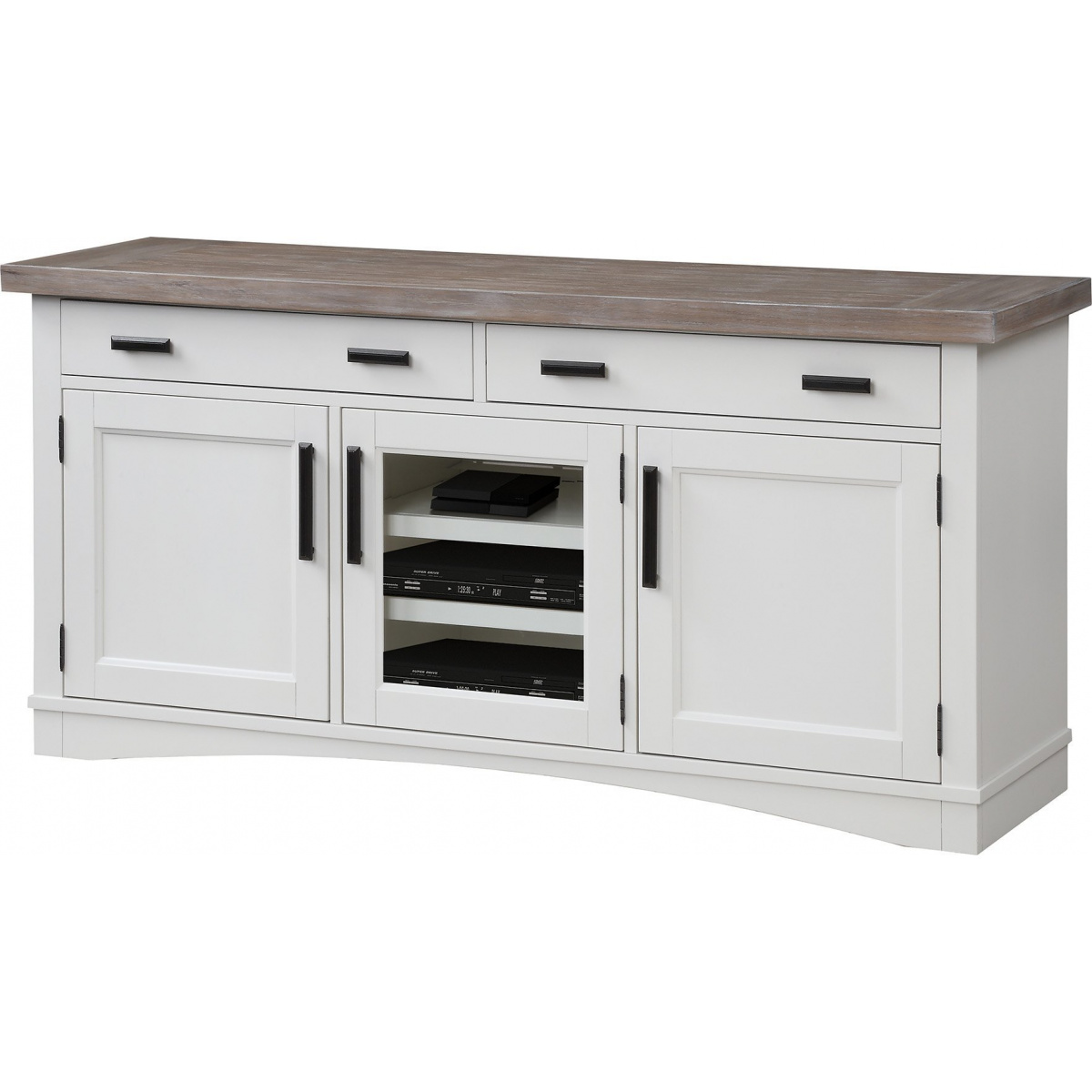 Americana Modern – Cotton 63 In. Tv Console Entertainment Stands Parker House 3
