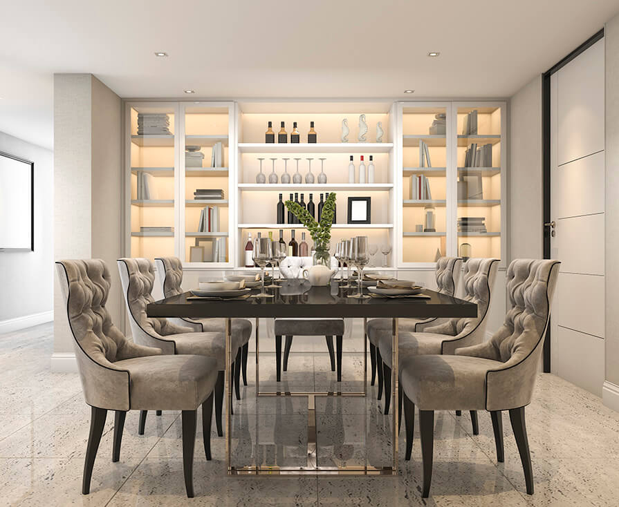 showcase designs for dining room