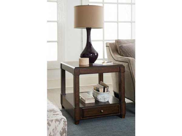 Halsey Rectangular Drawer End Table End tables Hammary