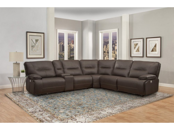 Spartacus Chocolate 6pc Sectional Sectionals Parker House