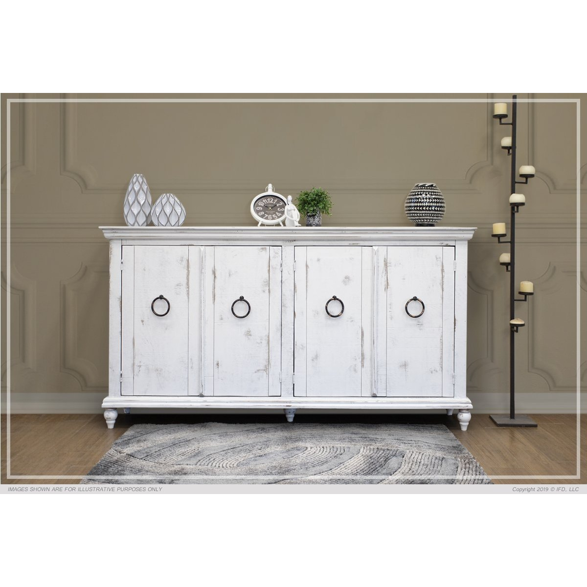 990 Capri White Console Table Entertainment Stands International Furniture Direct 4