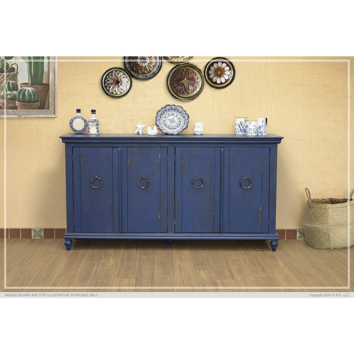 990 Capri Blue Console Table Entertainment Stands International Furniture Direct 4