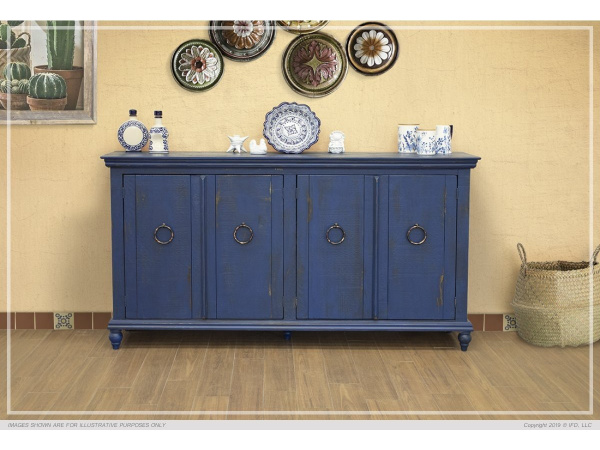 990 Capri Blue Console Table Entertainment Stands International Furniture Direct 3