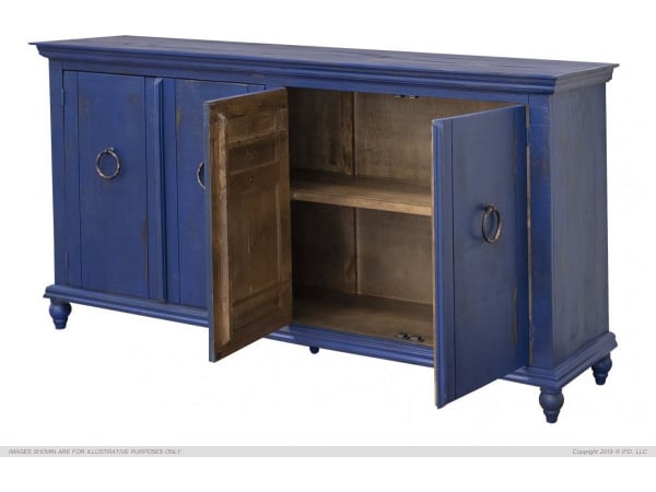 990 Capri Blue Console Table Entertainment Stands International Furniture Direct