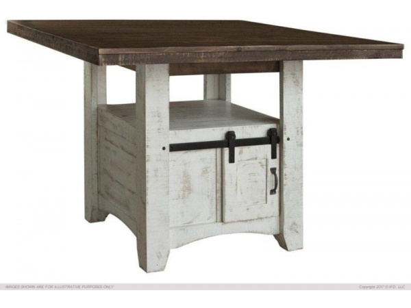 Pueblo White Counter Height Table Cocktail & Coffee Tables International Furniture Direct