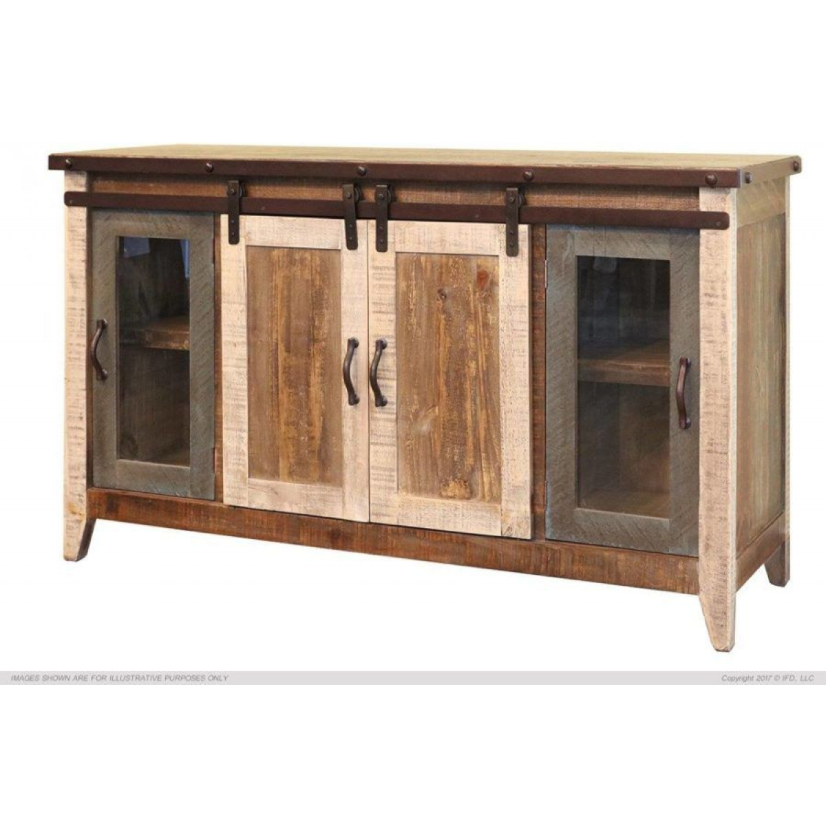 900 Antique 80″ TV Stand Entertainment Stands International Furniture Direct 3