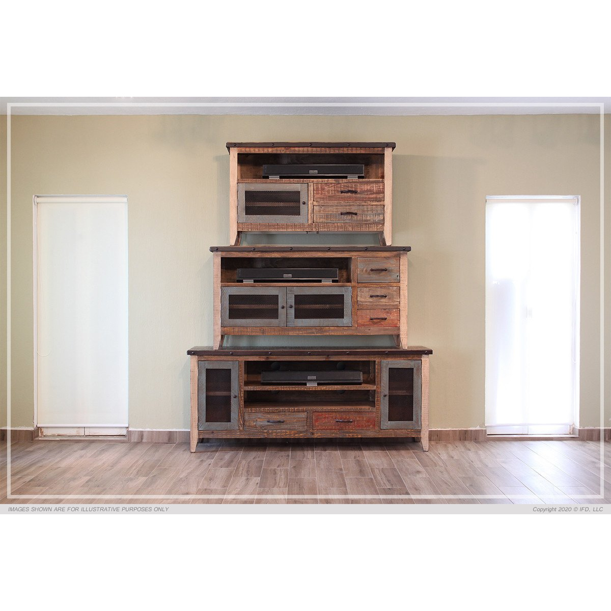 Antique 52 Inch TV Stand Entertainment Stands International Furniture Direct 4