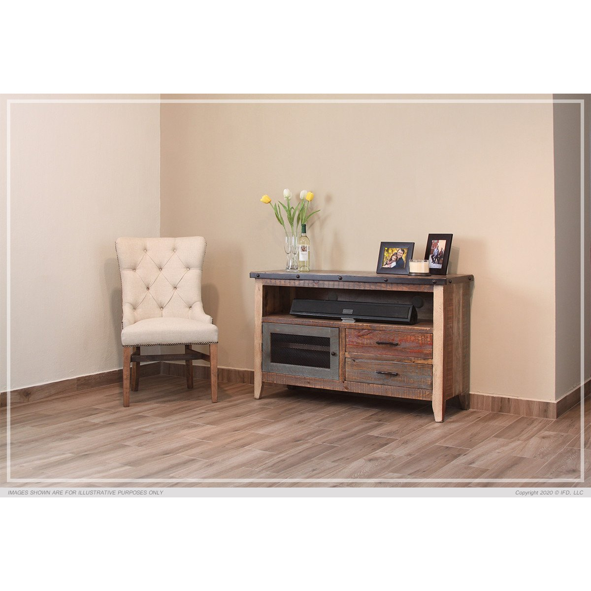 Antique 52 Inch TV Stand Entertainment Stands International Furniture Direct 3
