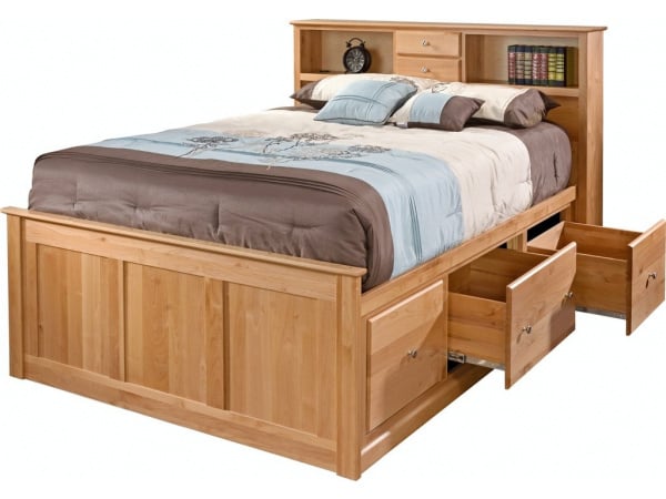 Shaker Storage Bed Beds Amish 3