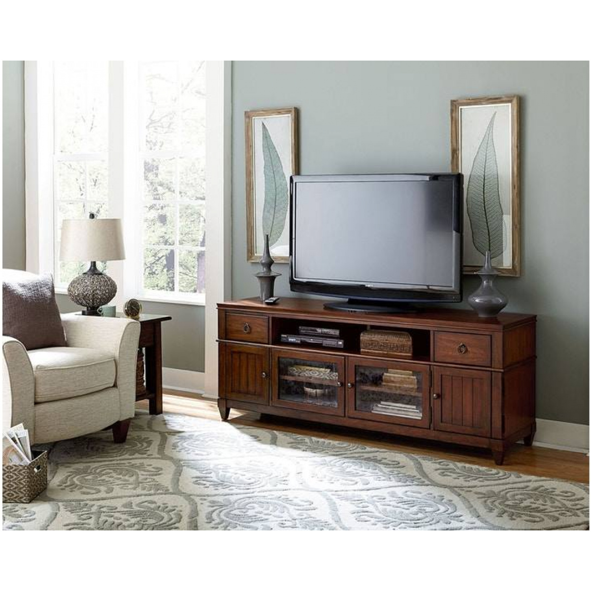 Sunset Valley Entertainment Console Entertainment Stands Hammary 4