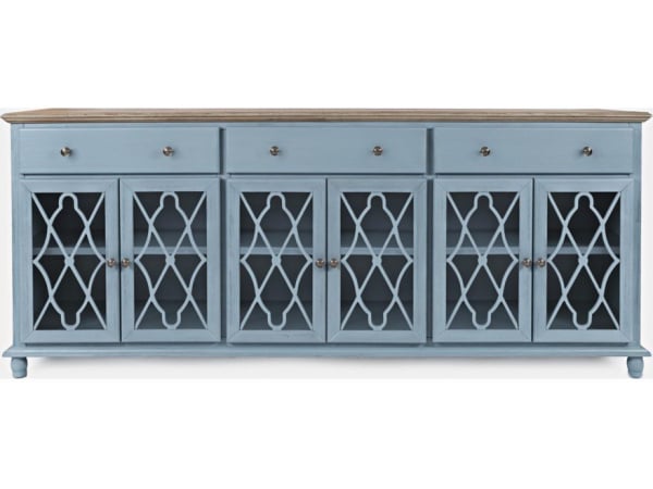 Aurora Hills Blue 6-Door Accent Chest Entertainment Stands Jofran