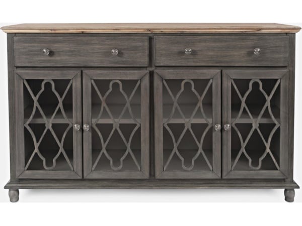 Aurora Hills Grey 4-Door Accent Chest Entertainment Stands Jofran