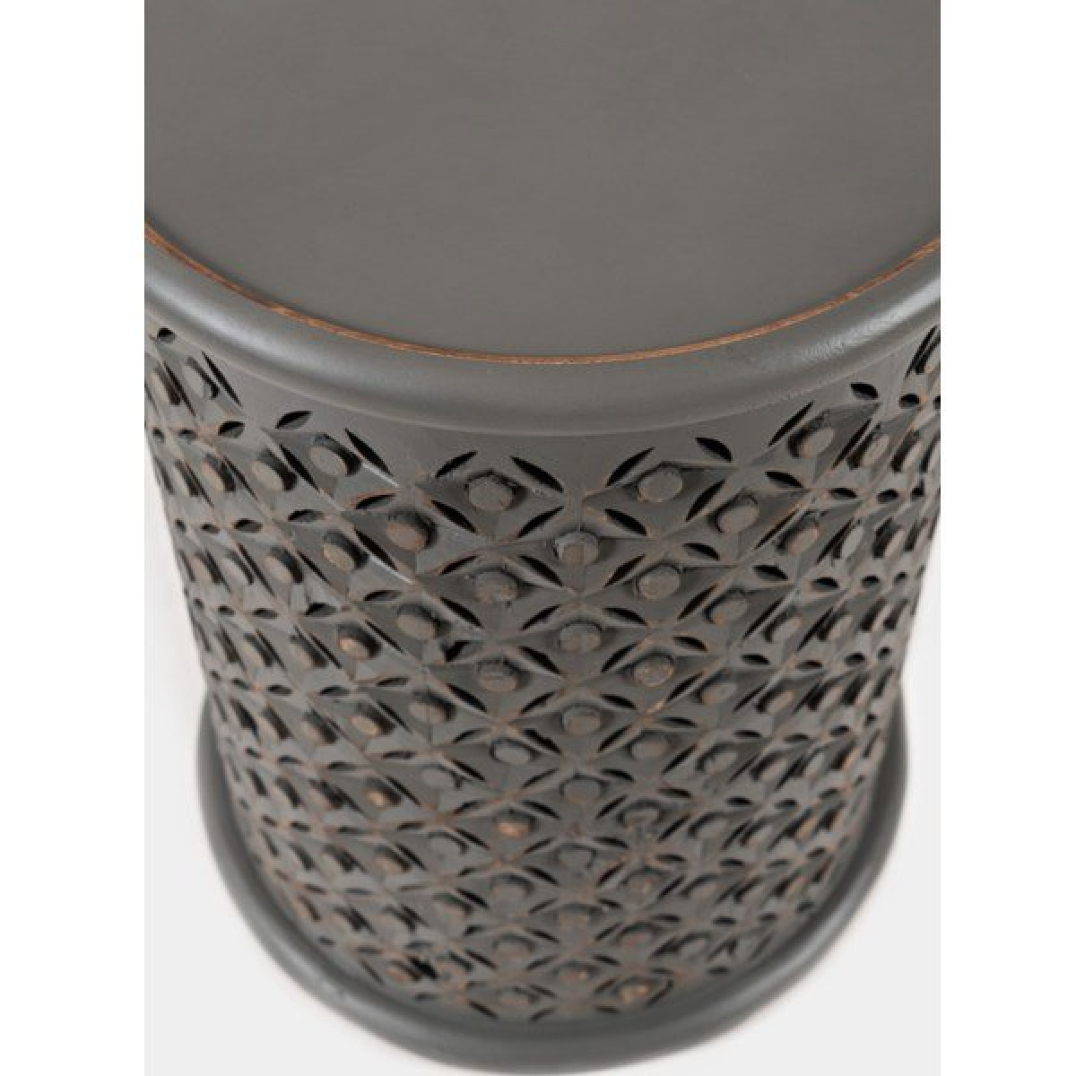 Global Archive Drum Table Grey End tables Jofran 3