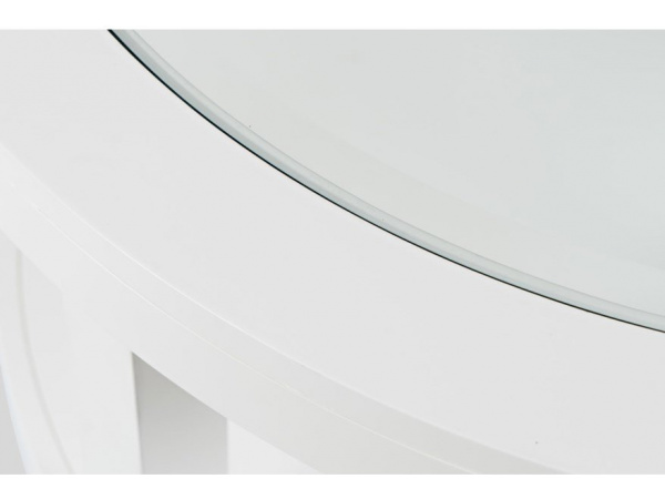 Urban Icon Round Castered Cocktail Table White Cocktail & Coffee Tables Jofran 3