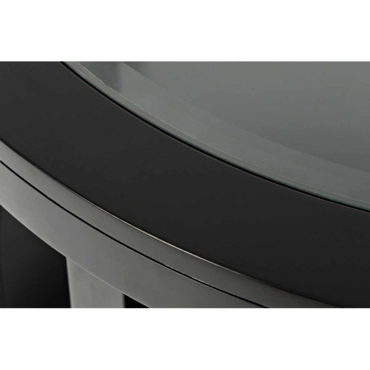 Urban Icon Round Castered Cocktail Table Black Cocktail & Coffee Tables Jofran 3