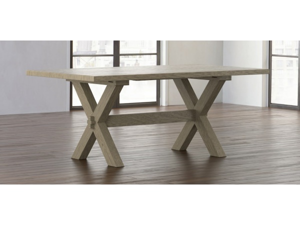 Benchmade Crossbuck Oak Dining Table Dining Tables Bassett Furniture 3