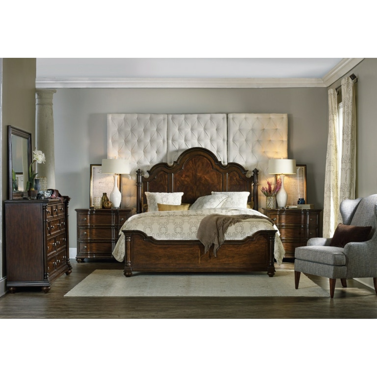 Leesburg King Poster Bed Beds Hooker Furniture 6