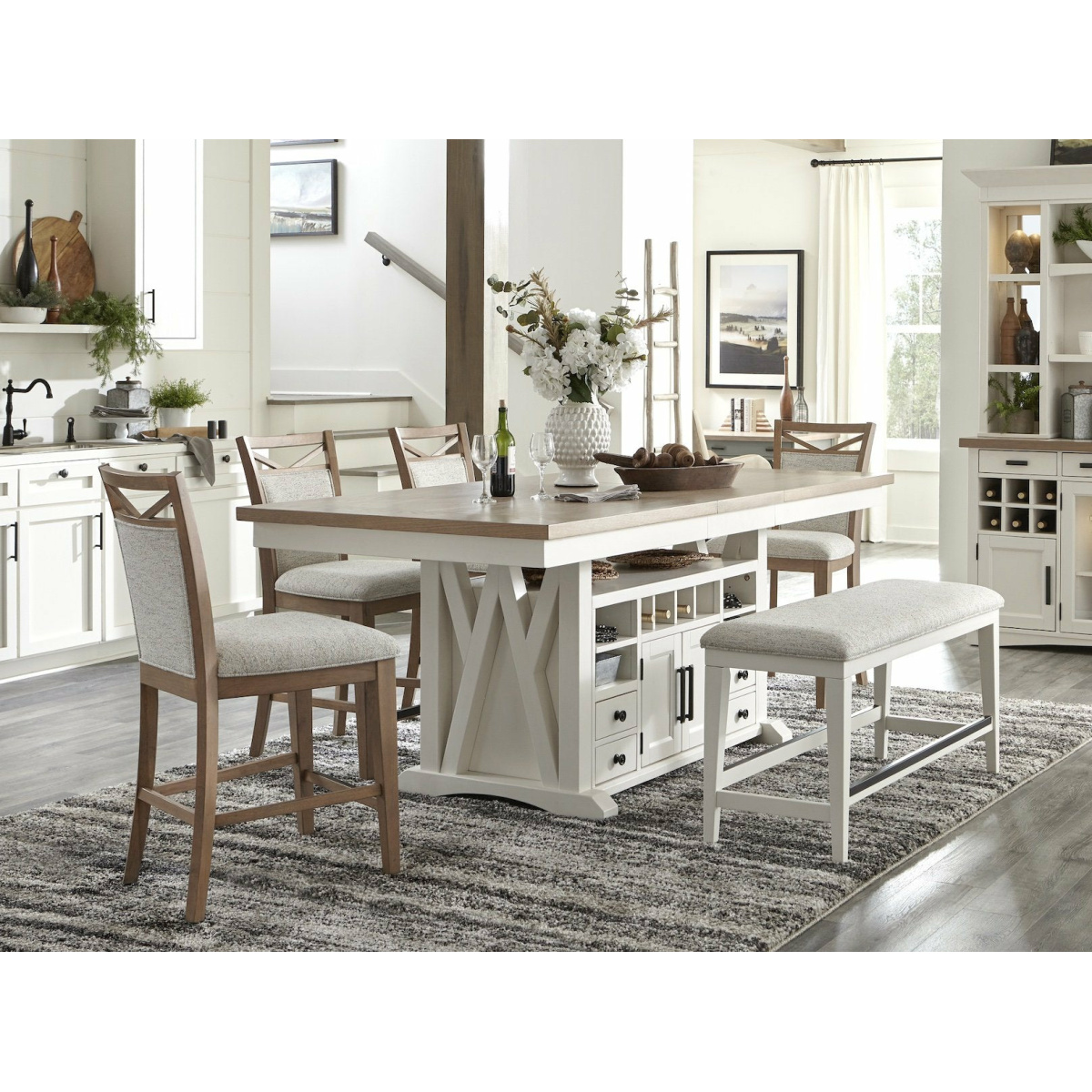 Americana Modern Upholstered Dining Counter Chair Chairs & Benches Parker House 7