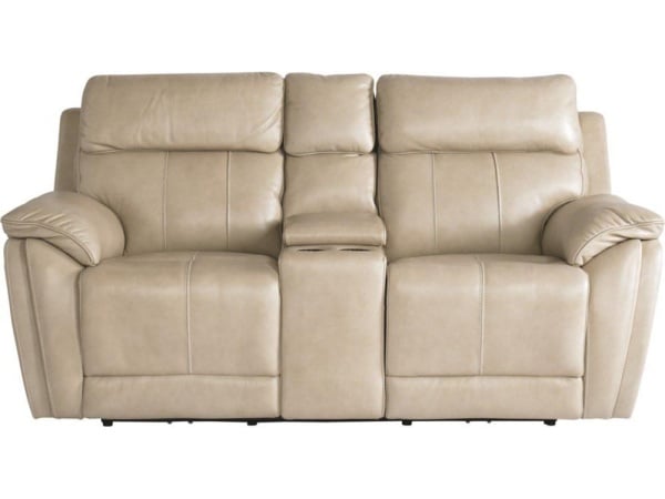 Club Level – Levitate Transitional Power Motion Loveseat with Console Loveseats Bassett Furniture
