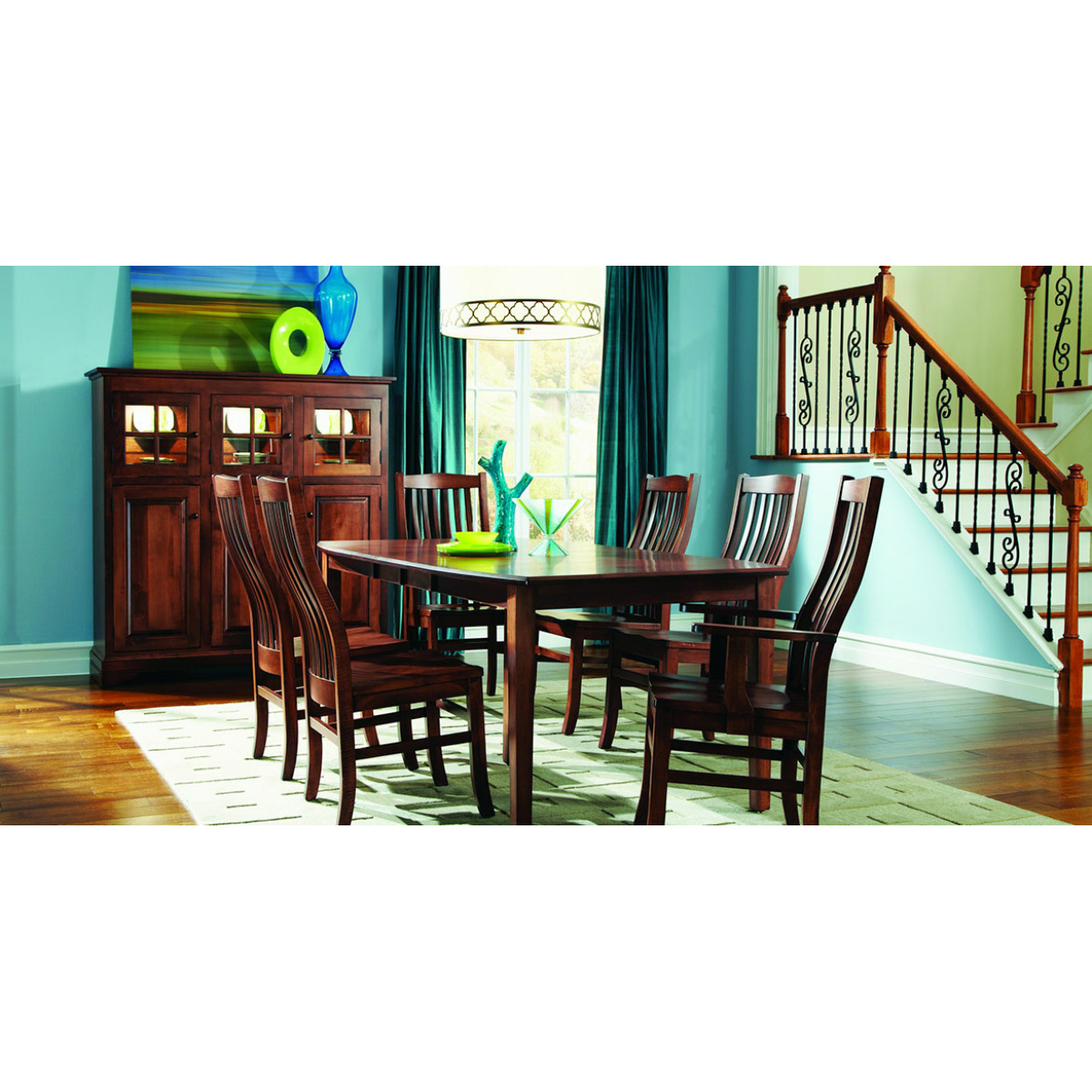 New England Cabinet Dining Storage Amish 5