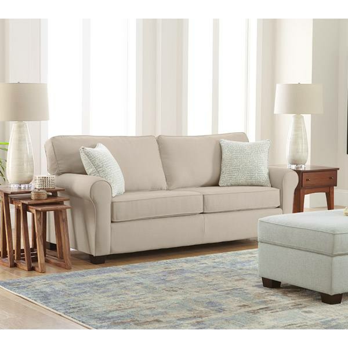 Shannon Queen Sofa Sleeper W/ Memory Foam Mattress Sleeper Sofas Best Home Furnishings 8