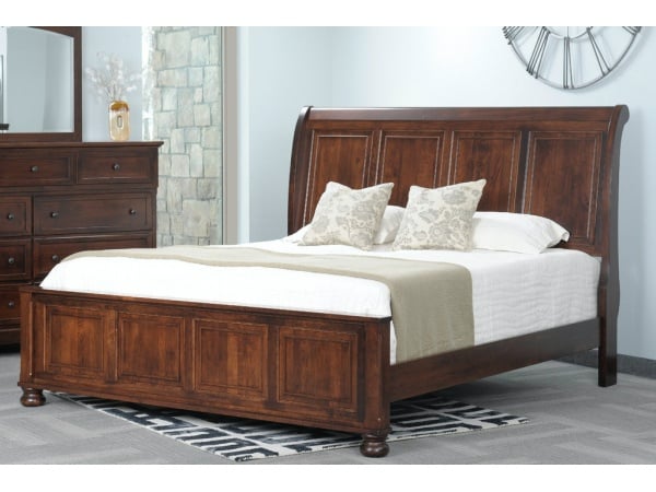 Brigantine Sleigh Bed with Low Footboard Beds Amish 3