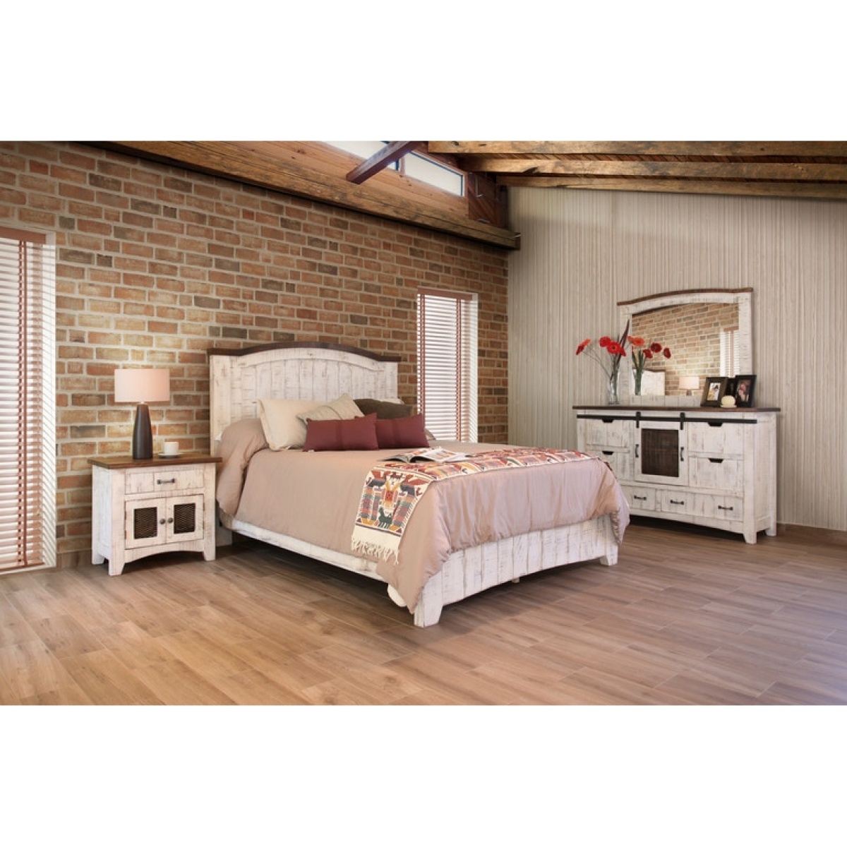 360 Pueblo White Bed Beds International Furniture Direct 4